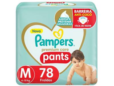 Fralda Pampers Premium Care Pants Calça Tam. M