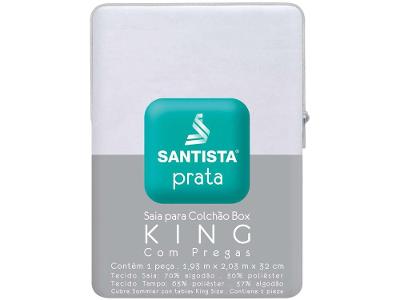 Saia para Cama Box King Size Prata