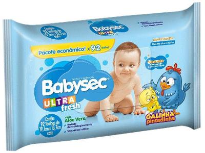 Toalha Umedecida Babysec Ultrafresh Galinha Pintadinha 96 Unidades