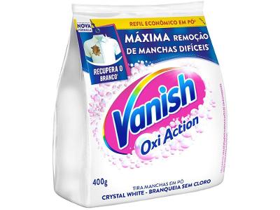 Tira Manchas Vanish Crystal White Oxi Action em Pó