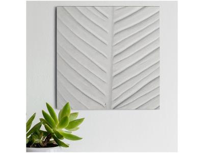 Placa Decorativa MDF All White Linhas 20x20cm