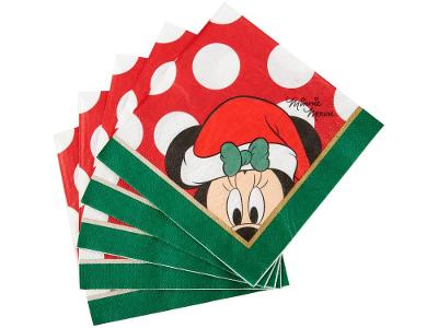 Guardanapo de Natal Minnie 16x16cm 20 Folhas