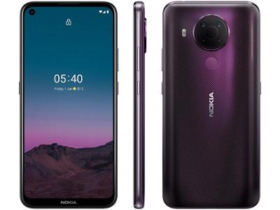 Smartphone Nokia 5.4 128GB Roxo 4G Octa-Core - 4GB RAM Tela 6,39” Câm. Quádrupla + Selfie 16MP