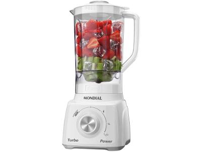 Liquidificador Mondial Turbo Power L-99-WG com Filtro 3 Velocidades 500W Branco e Cinza