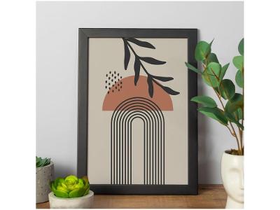 Quadro Decorativo Mid Century Abstrato Folha