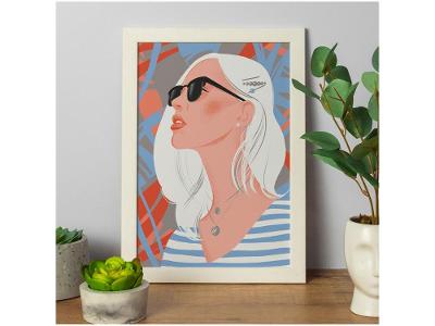 Quadro Decorativo Mulher 25x35cm Design Up Living
