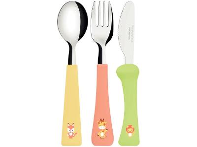 Kit Talher Infantil Tramontina Girafa, Raposa e Leão