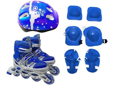 Patins in Line Infantil 4F Import Azul