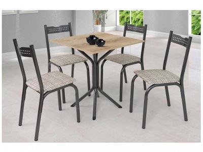 Mesa de Jantar 4 Cadeiras Quadrada