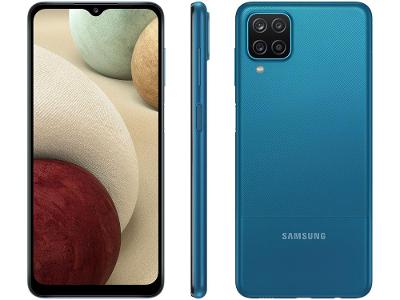 Smartphone Samsung Galaxy A12 64GB Azul 4GB RAM 6,5" Câm. Quádrupla + Selfie 8MP Dual Chip