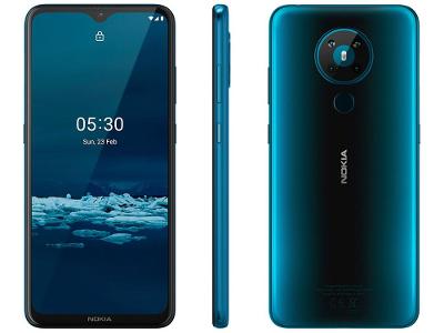 Smartphone Nokia 5.3 128GB Verde 4G Octa-Core 4GB RAM 6,55” Câm. Quádrupla + Selfie 8MP