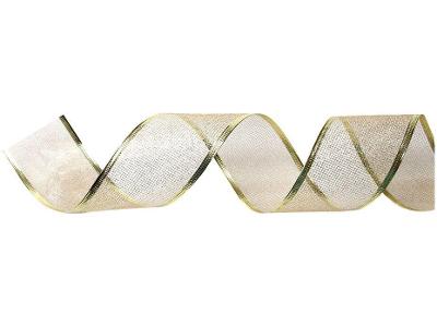 Fita de Natal 914x6,3cm Aramada Ouro Cromus