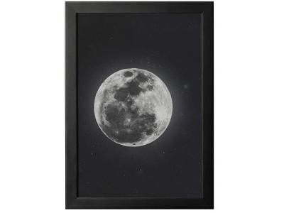 Quadro Decorativo Good Vibes Lua Cheia 25x35cm