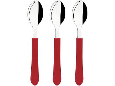 Jogo de Colher Tramontina Leme Vermelho 3 Peças