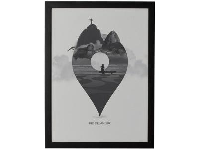 Quadro Decorativo Big Cities Checkin Rio 35x47cm