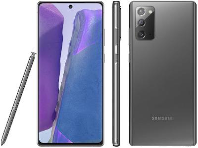 Smartphone Samsung Galaxy Note 20 256GB Mystic Gray 5G 8GB RAM 6,7" Câm. Tripla + Selfie 10MP Dual Chip