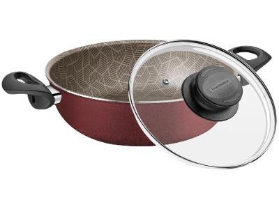 Frigideira Antiaderente Tramontina de Alumínio Funda Paris Vermelho 24cm