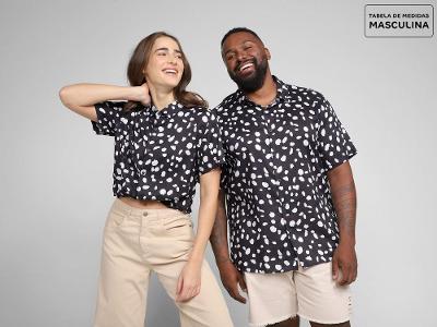 Camisa Vista Magalu Manga Curta Manchas