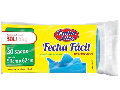 Saco de Lixo Azul 30L Reforçado Embalixo