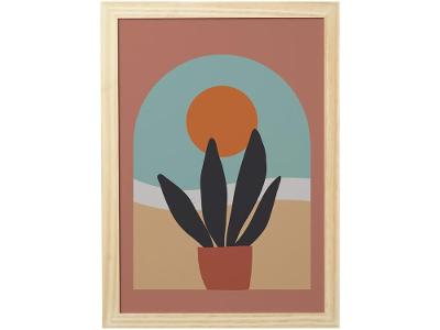 Quadro Decorativo Mid Century Janela 24,5x34,5cm