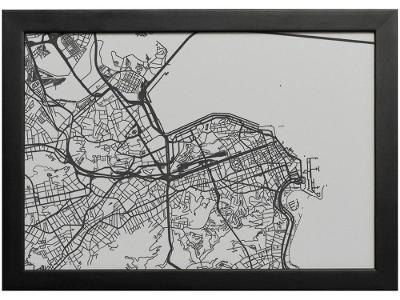 Quadro Decorativo Big Cities Mapa 25x35cm