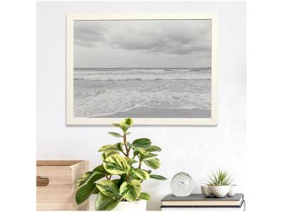 Quadro Decorativo All White Praia p&b