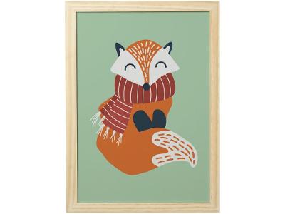 Quadro Decorativo Infantil Raposa 24,5x34,5cm