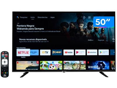 Smart TV 50” 4K DLED Rig Vizzion BR50GUA IPS