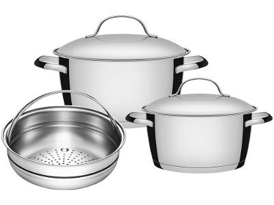 Jogo de Panelas Tramontina Inox 3 Peças 65660/260 Allegra