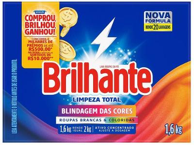 Sabão em Pó Brilhante Limpeza Total Blindagem das Cores Original 1,6kg
