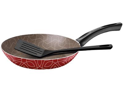 Frigideira Antiaderente Tramontina de Alumínio Paris Vermelha 20cm com Espátula