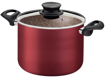 Caldeirão de Alumínio Tramontina Antiaderente Vermelho com Tampa 4,2L 20cm Paris