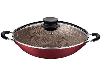 Panela Wok Antiaderente Tramontina Paris de Alumínio Vermelho 32cm