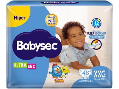 Fralda Babysec Galinha Pintadinha Ultrasec Tam. XXG Acima de 13kg 48 Unidades
