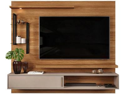 Painel para TV até 60” DJ Móveis New Greco 2 Prateleiras