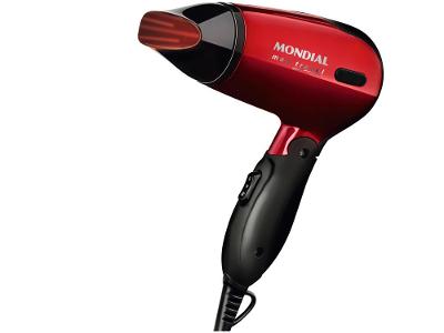Secador de Cabelo Mondial Max Travel SC-10 Vermelho