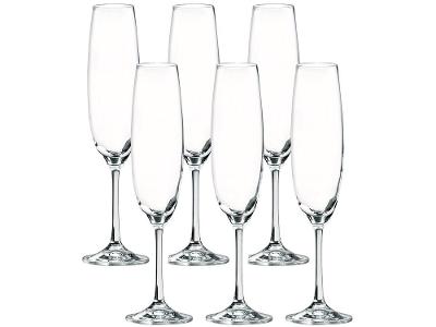 Jogo de Taças para Champanhe Cristal 250ml 6 Peças