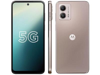 Smartphone Motorola Moto G53 128GB Rosê 5G Snapdragon 480+ Octa-Core 4GB RAM 6,5" Câm. Dupla + Selfie 8MP Dual Chip