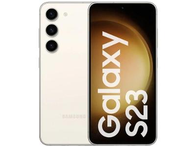 Smartphone Samsung Galaxy S23 128GB Creme 5G 8GB RAM 6,1” Câm Tripla + Selfie 12MP