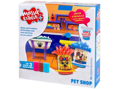 Massinha Colorida Pet Shop Estrela com Acessórios