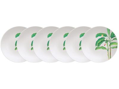 Jogo de Pratos Redondo de Porcelana Verde 