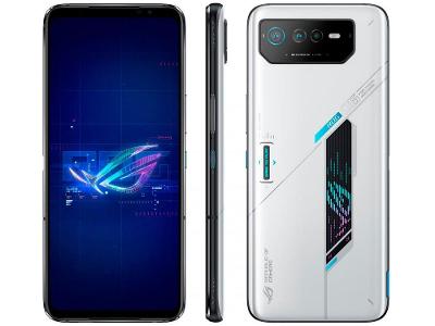 Smartphone Asus Rog Phone 6 256GB Branco 5G Snapdragon SM8475 8GB RAM 6,78" Câm. Tripla + Selfie 12MP