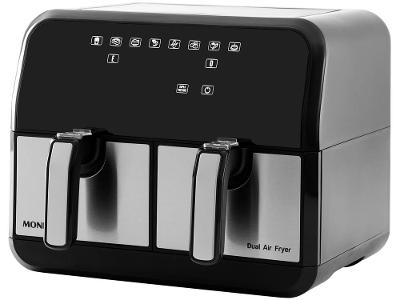 Air Fryer Mondial Dual Duplo Cesto Preta 8L com Timer AFD-01-BI