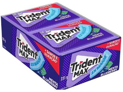 Chiclete Trident Max Menta Blueberry