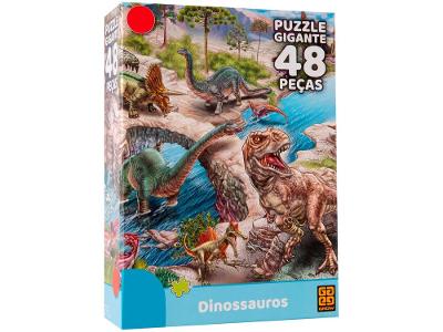 Quebra-cabeça 48 Peças Puzzle Gigante Dinossauros