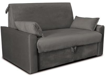 Sofá-cama Casal 2 Lugares com Baú Reclinável Veludo Matrix Cristal