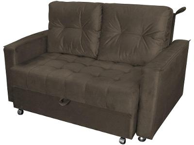 Sofá-cama Casal 2 Lugares Reclinável Veludo Matrix Drika