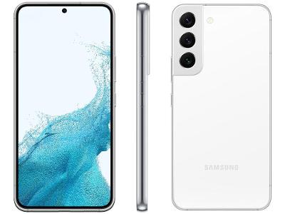 Smartphone Samsung Galaxy S22 256GB Branco 5G Octa-Core 8GB RAM 6,1" Câm. Tripla + Selfie 10MP Dual Chip
