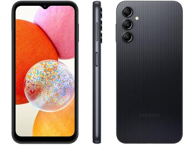 Smartphone Samsung Galaxy A14 64GB Preto 5G Octa-Core 4GB RAM 6,6" Câm. Tripla + Selfie 13MP Dual Chip