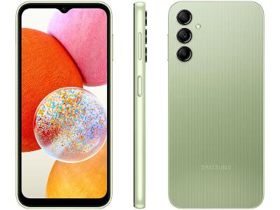 Smartphone Samsung Galaxy A14 64GB Verde Lima 5G Octa-Core 4GB RAM 6,6" Câm. Tripla + Selfie 13MP Dual Chip